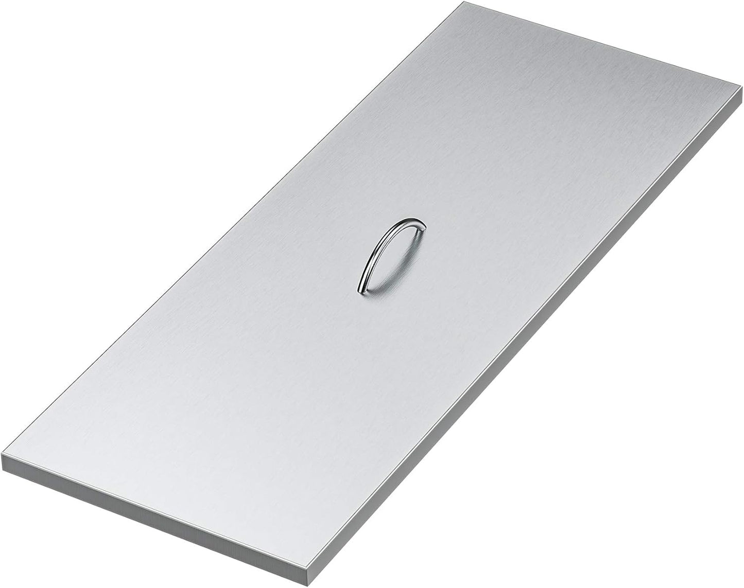 Durable 39in Fire Pit Burner Pan Cover for Rectangular Pans