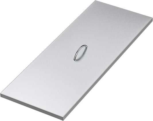 Durable 39in Fire Pit Burner Pan Cover for Rectangular Pans
