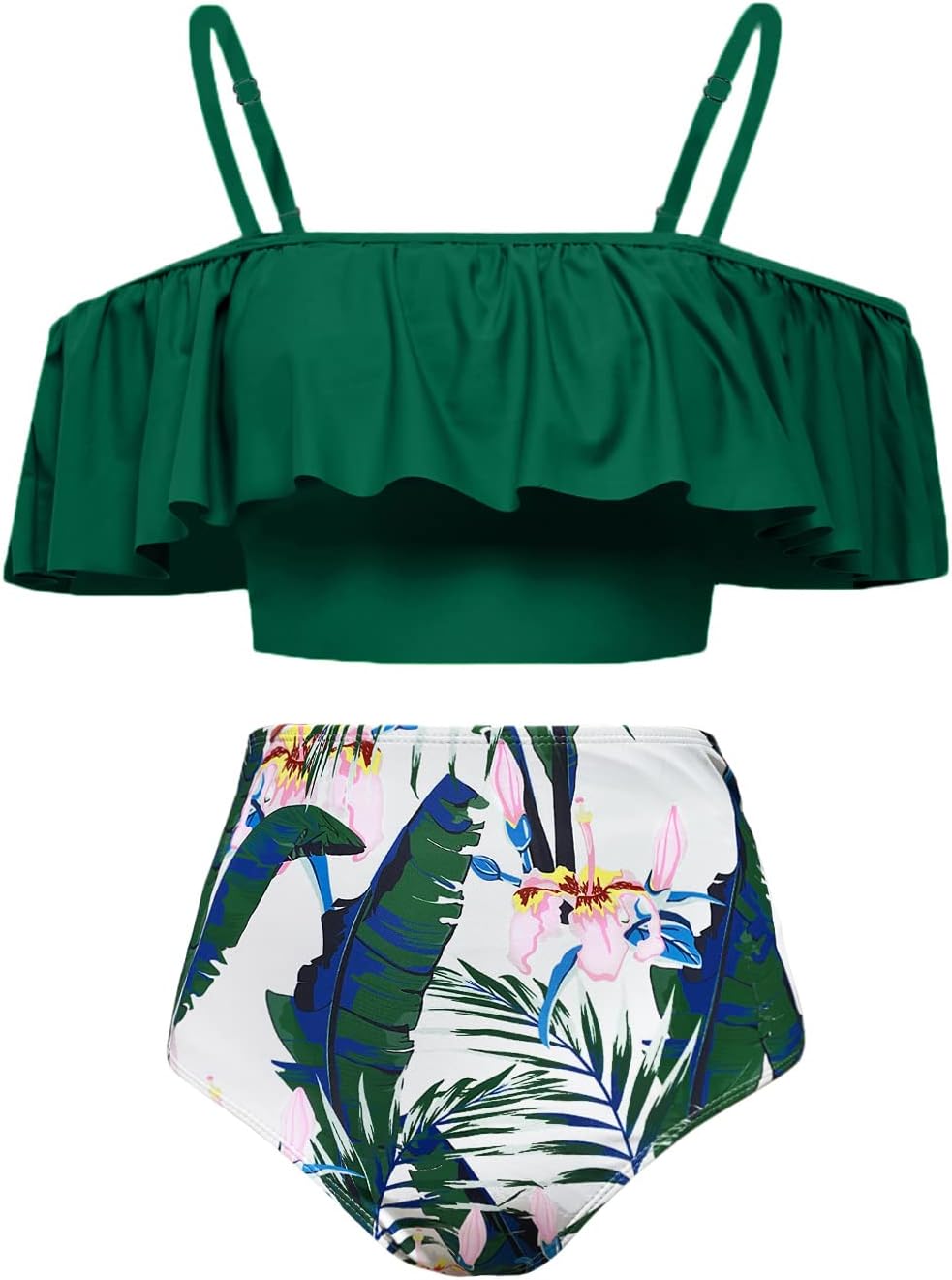 Kaei&Shi High Waisted Flounce Bikini Set for Stylish Women