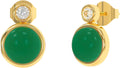 925 Sterling Silver Round Gemstone Stud Earrings - Dainty Daily Wear
