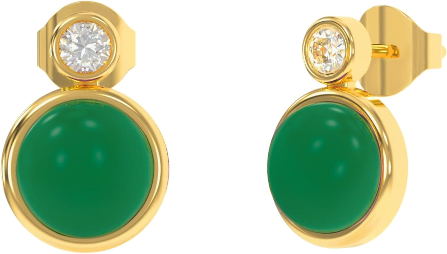 925 Sterling Silver Gemstone Stud Earrings for Women Gift