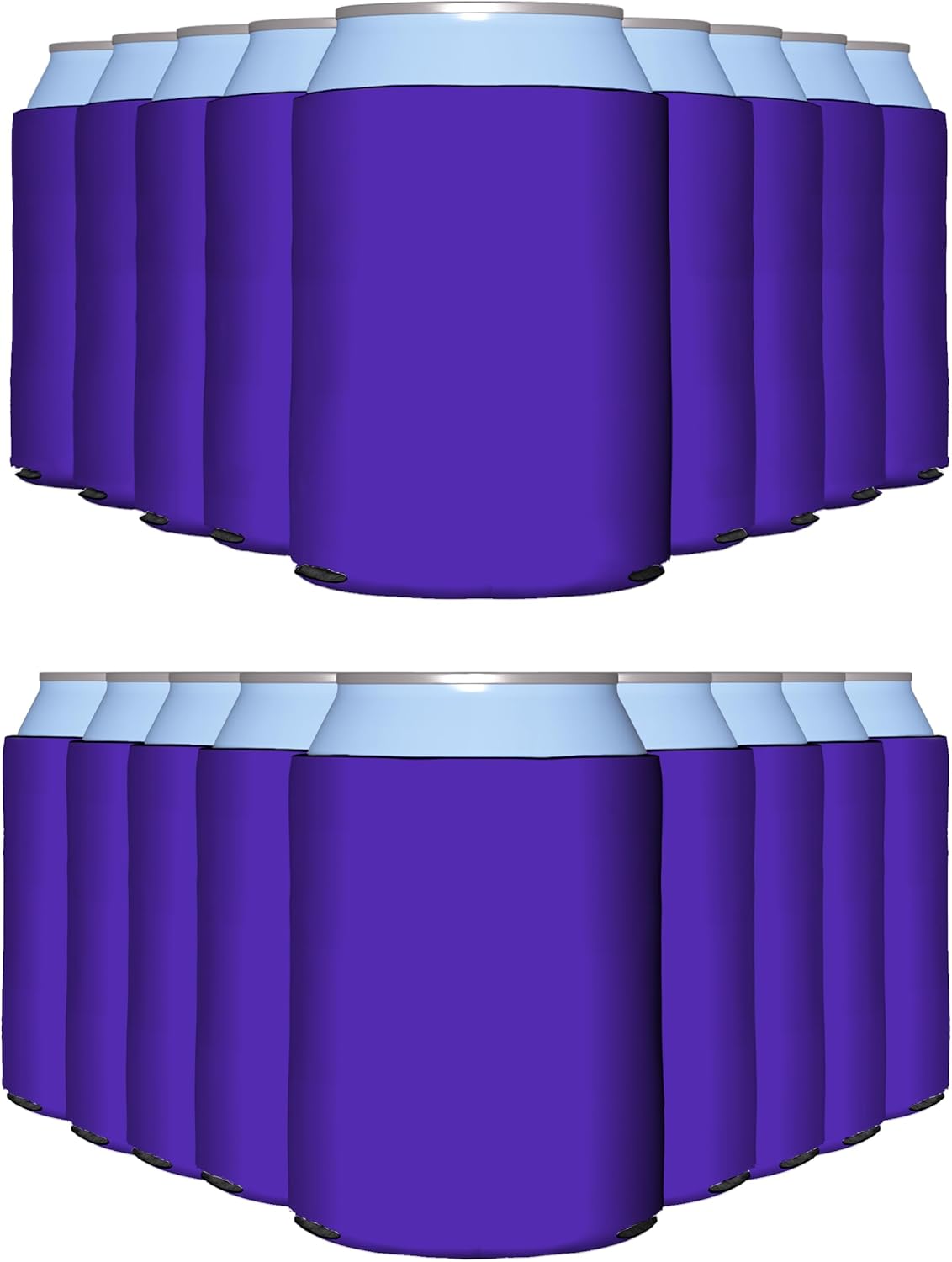 Customizable Purple Blank Can Cooler Sleeves for Parties