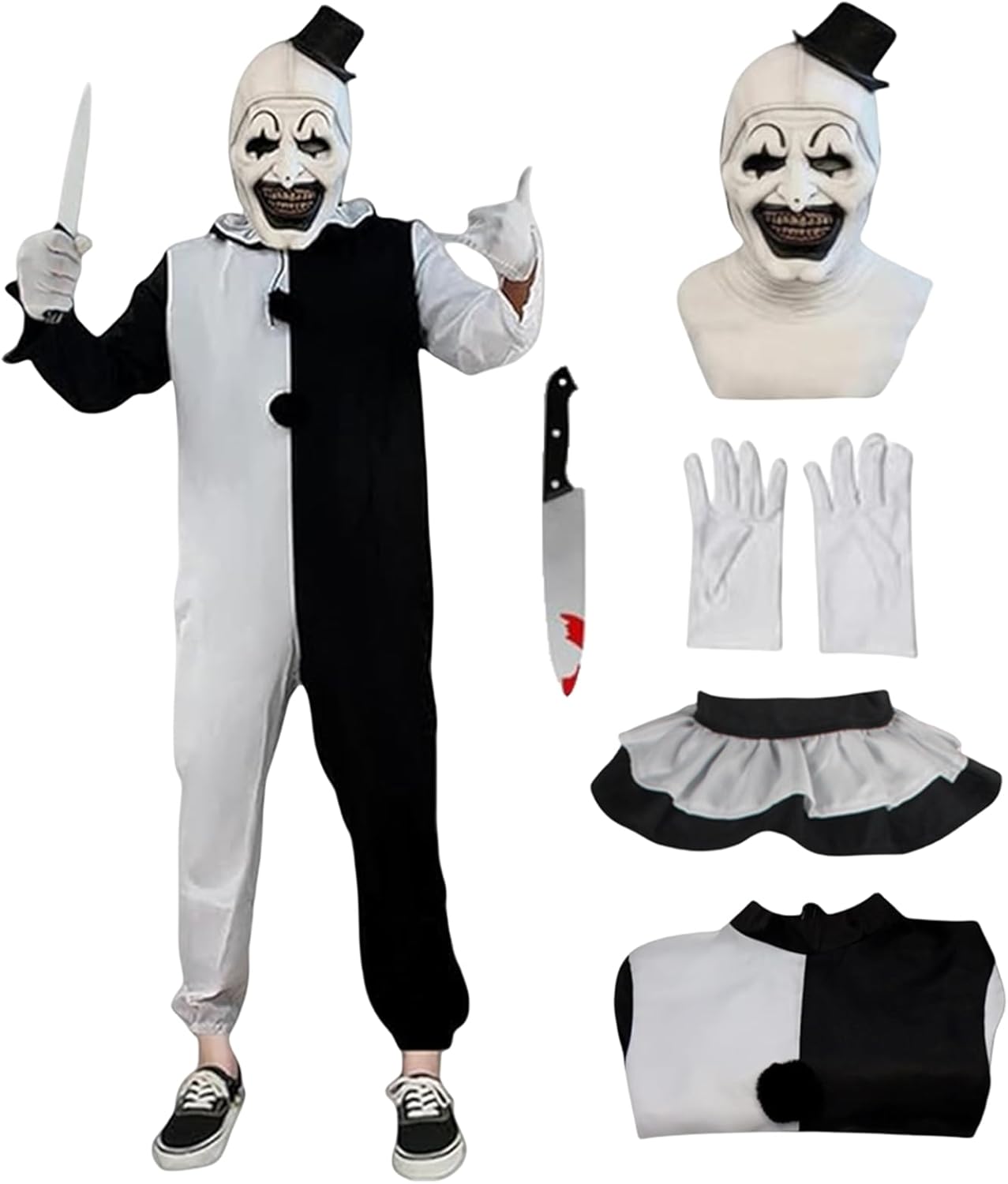Moalioi Clown Costume Cosplay for Halloween and Parties