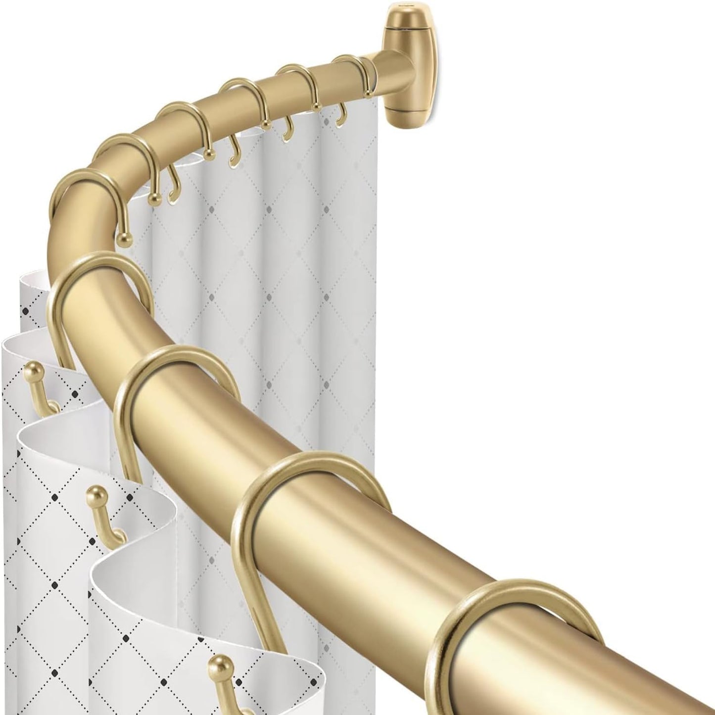 Curved Shower Curtain Rod for Extra Space and Easy Installation