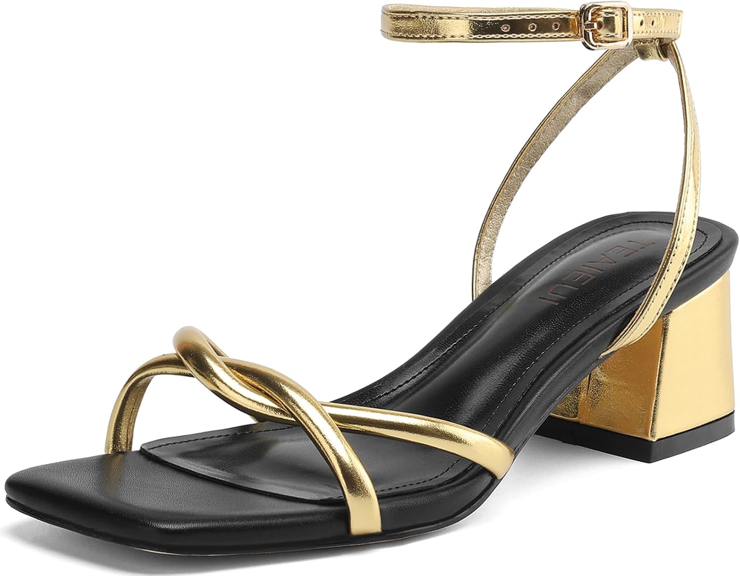 Women's Strappy Heels for Dressy Occasions with Chunky Block Heel