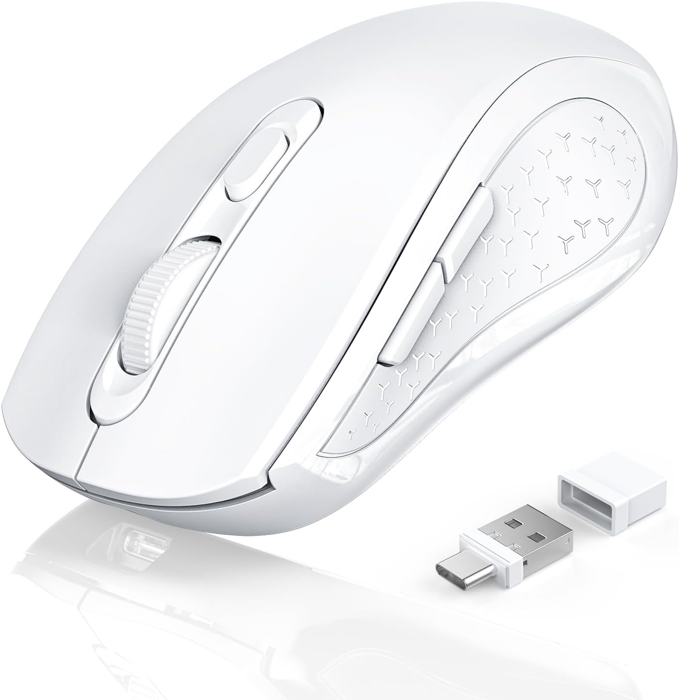 Rechargeable Wireless Mouse: 3 Modes, Ergonomic Design