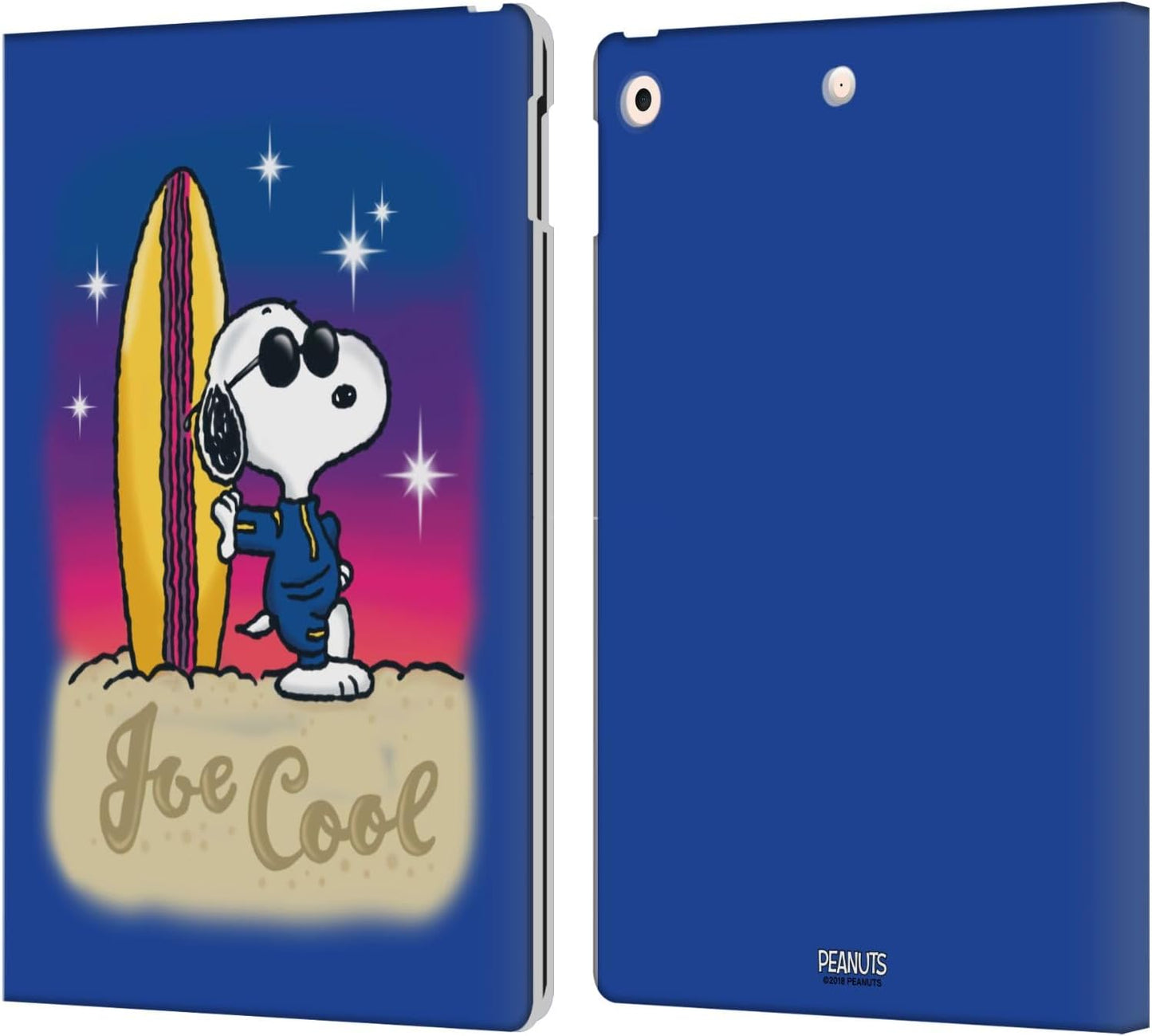 Peanuts Joe Cool Surf Snoopy Leather Wallet Case for iPad 10.2