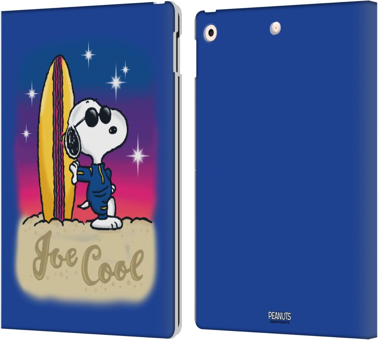 Peanuts Joe Cool Surf Snoopy Leather Wallet Case for iPad 10.2