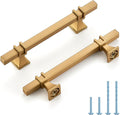 4 in Gold Cabinet Handles 10 Pack - Modern Square Pulls for Cabinets