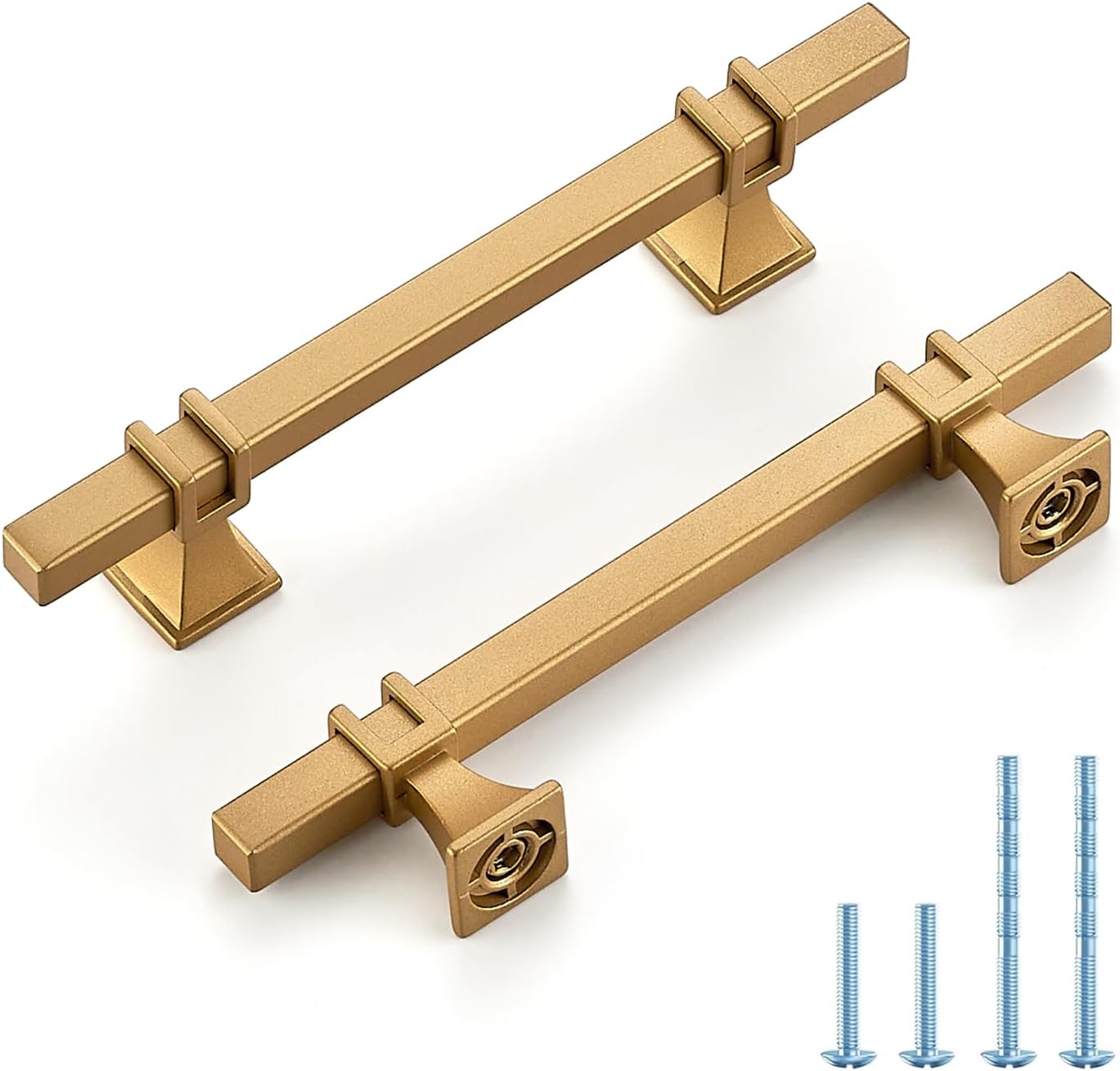 10 Pack 4 inch Gold Cabinet Handles for Kitchen and Closet Use