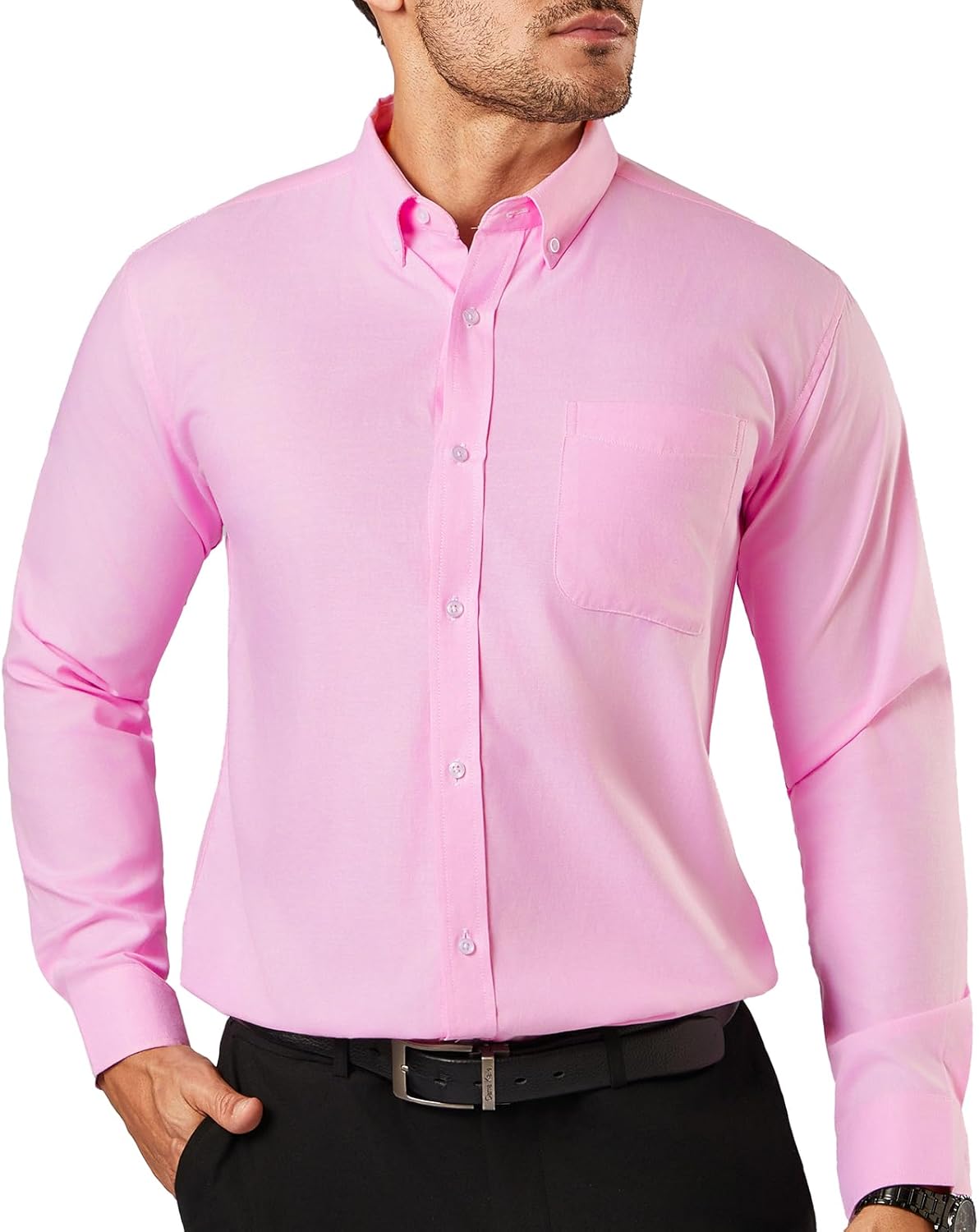 Oxford Dress Shirts for Men Big and Tall - Comfortable Fit