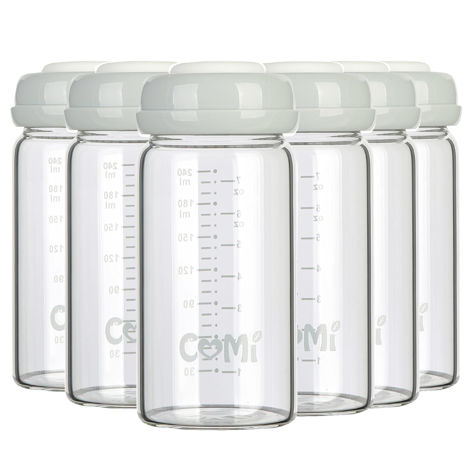 COMI Wide Neck Glass Breastmilk Collection Bottle for Moms