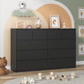 Modern Black Malm Dresser with 10 Drawers for Stylish Storage