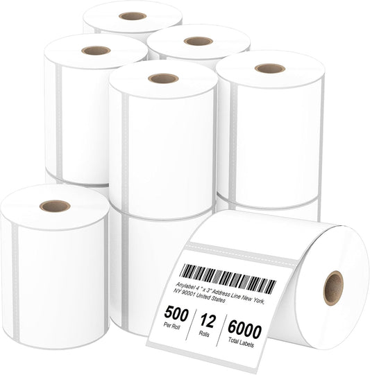 4in x 3in Direct Thermal Labels for Shipping & Barcodes