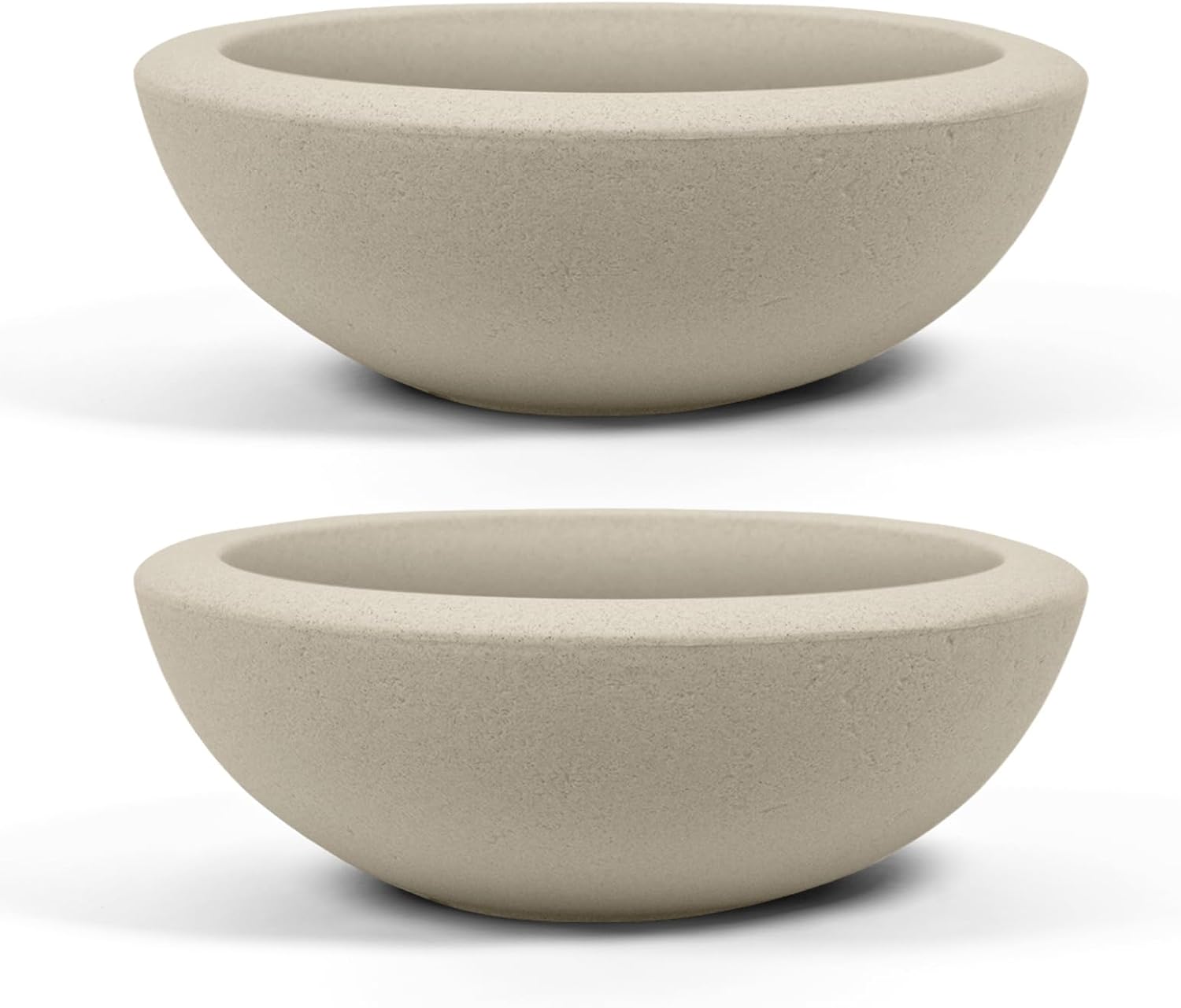 ARBORA 21in Santorini Bowl 2-Pack Planters for Indoor Outdoor Use