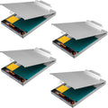 Aluminum Clipboard with Storage 4 Pack - Durable Metal Form Holder