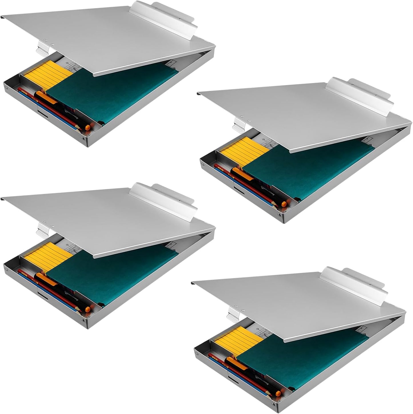 Durable Aluminum Clipboard with Storage for School and Office