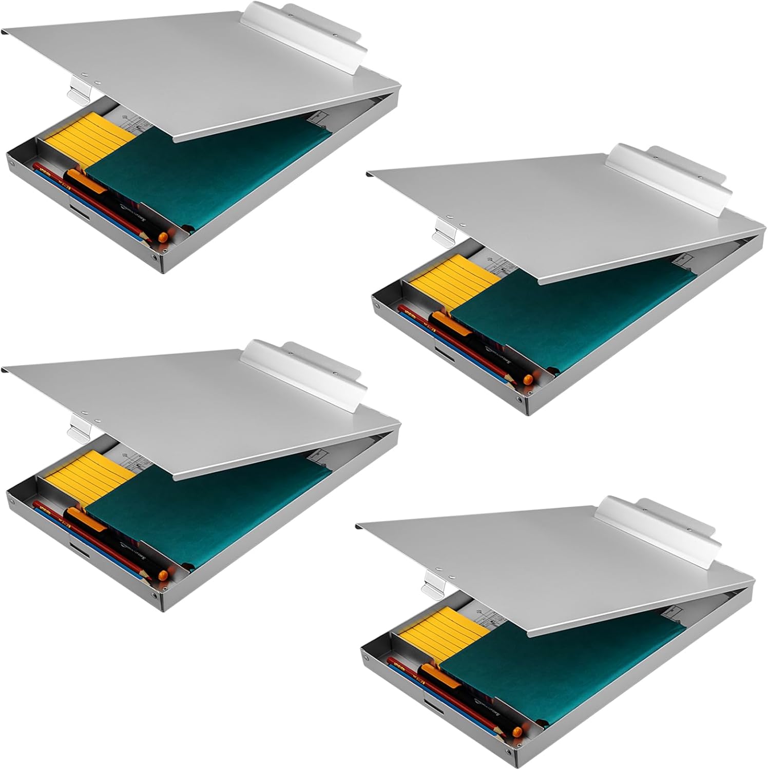 Durable Aluminum Clipboard with Storage for School and Office