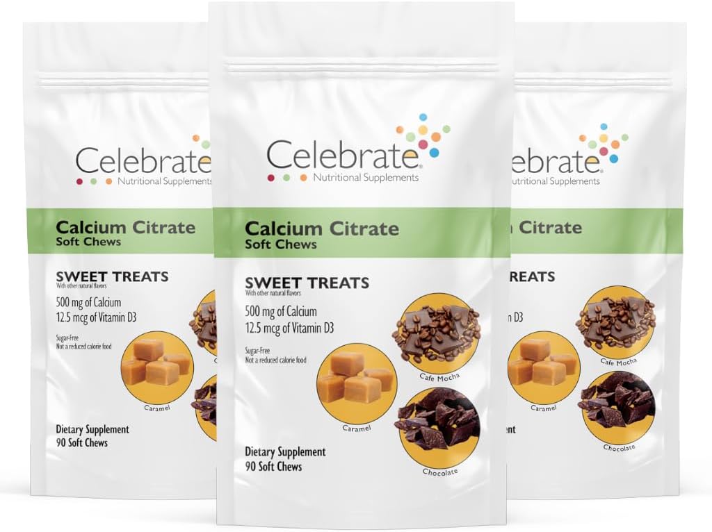 Celebrate Vitamins Bariatric Calcium Citrate Soft Chews for Health