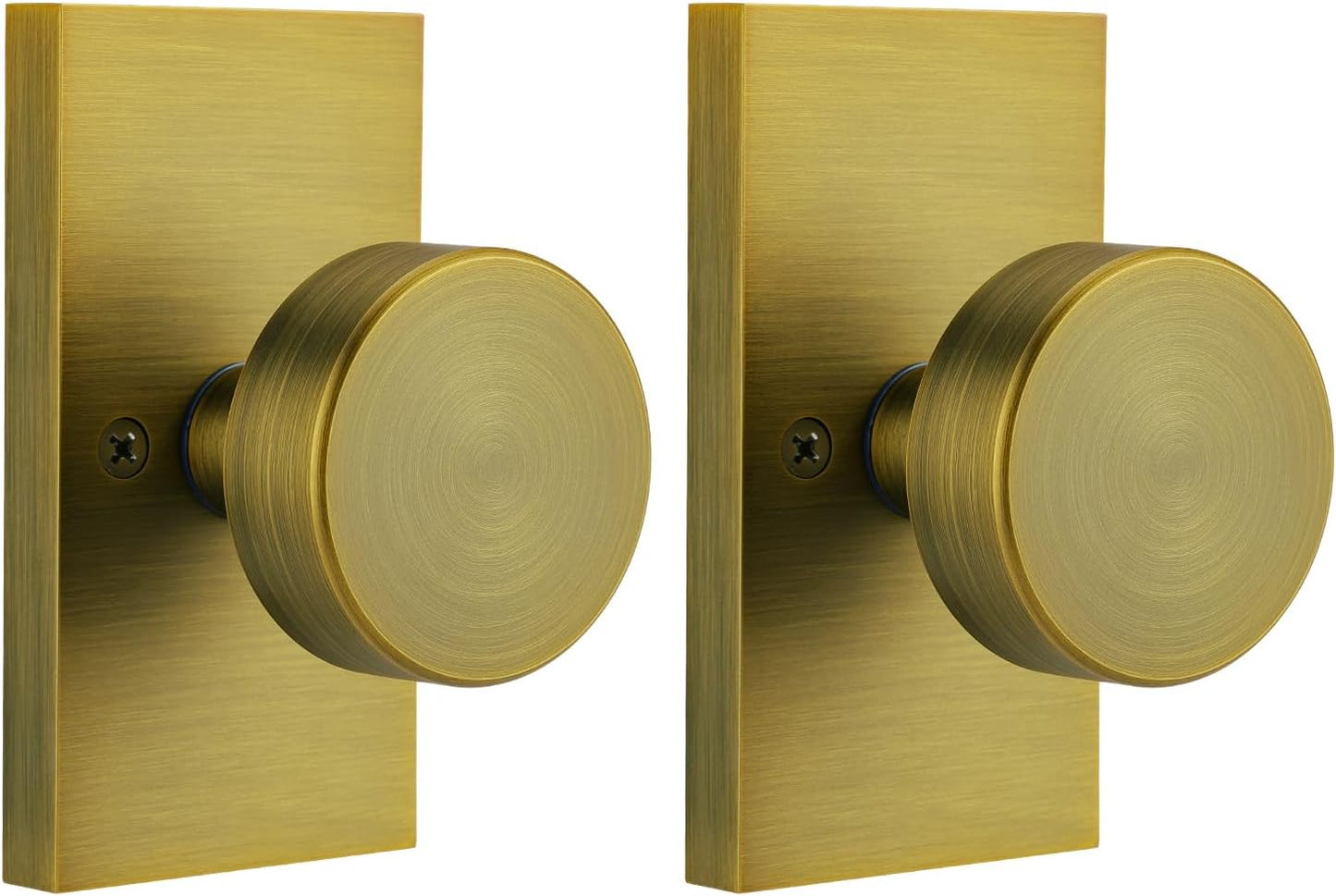Antique Brass Dummy Door Knobs for Bifold and Closet Use