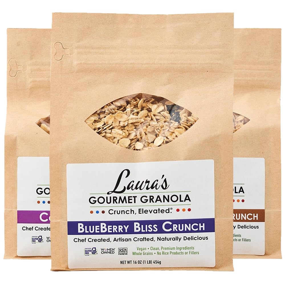 Laura's Gourmet Granola Classic Variety Pack for Healthy Snacking