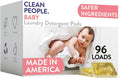 Laundry Detergent Pods Unscented 96 Pack - Hypoallergenic & Recyclable