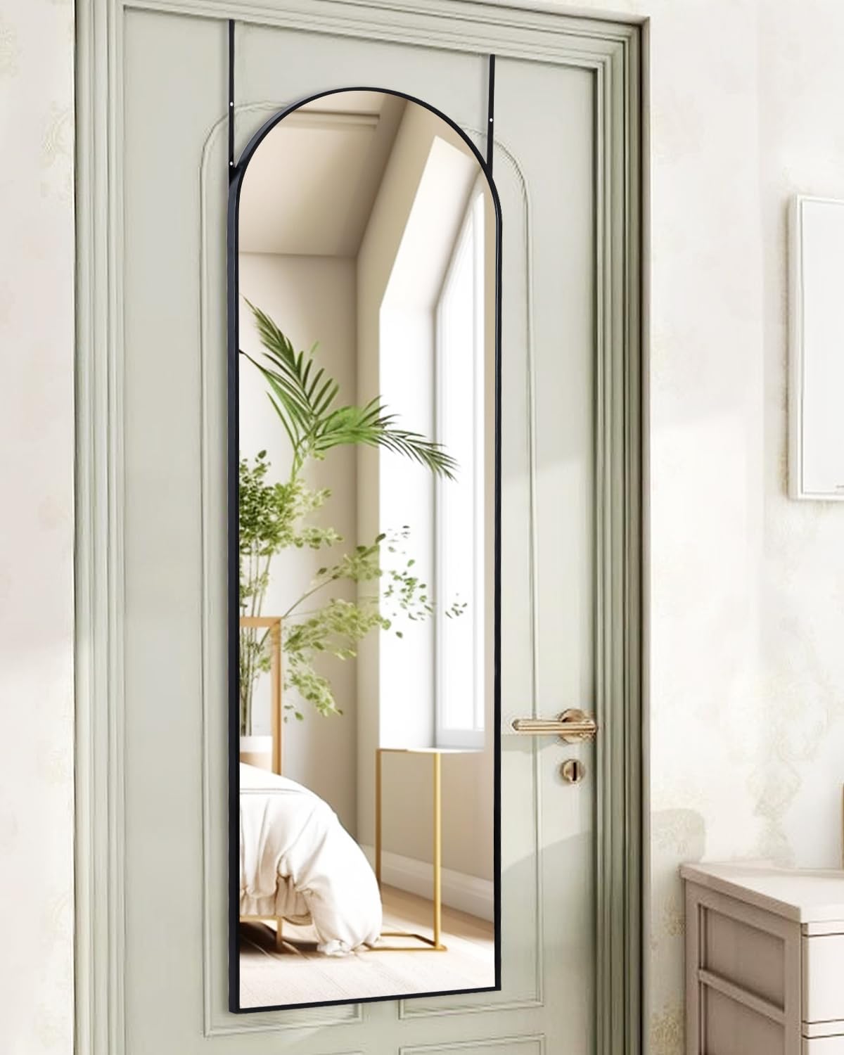 Full Length Mirror 48x14 Inches - Stylish Over The Door Design