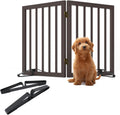 Freestanding Foldable Dog Gate 2 Panel - Stylish Indoor Pet Barrier