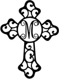 Custom Cross Metal Sign Personalized Monogram - Durable Religious Wall