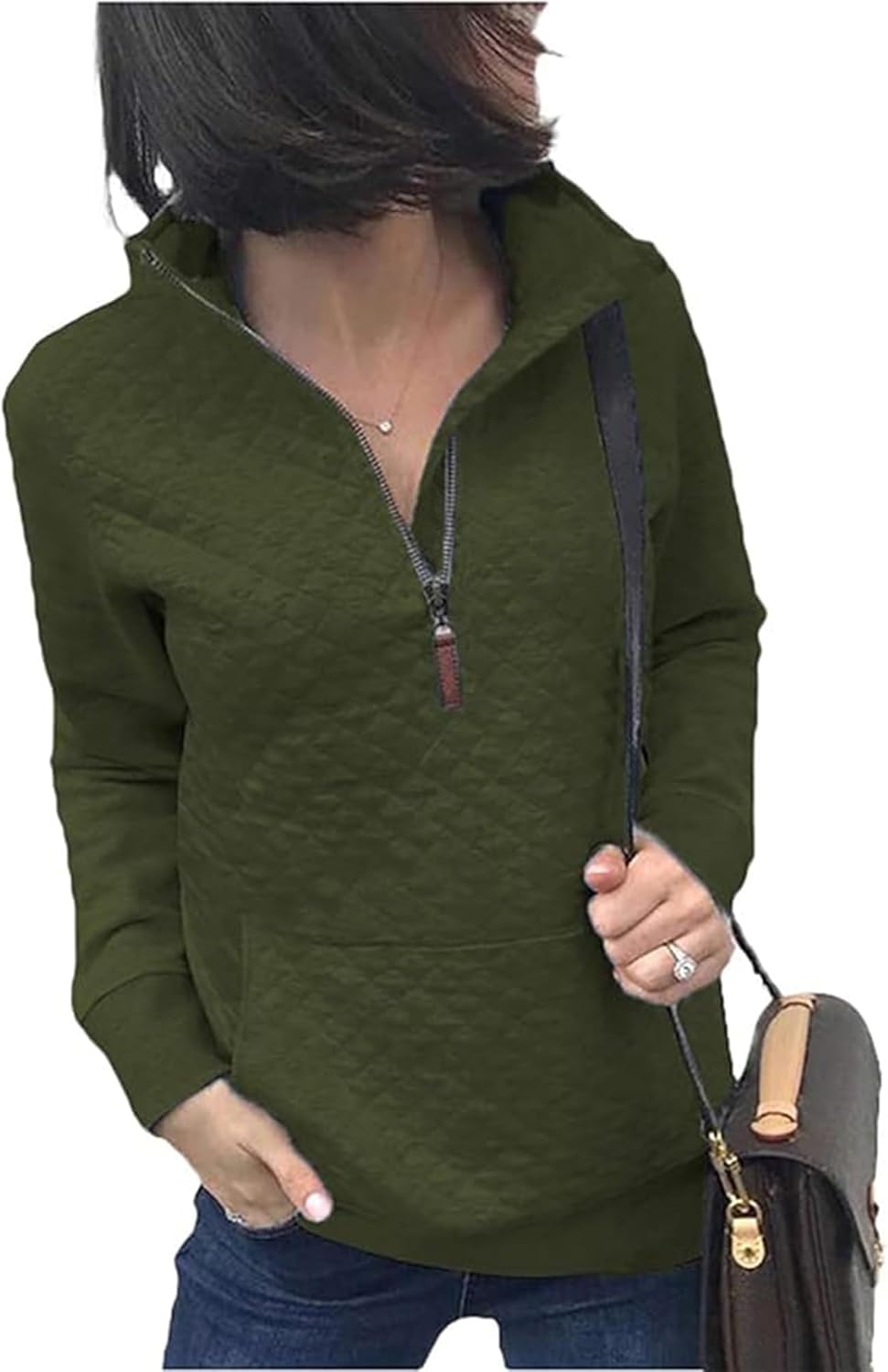 Stylish Lightweight Quilted Sweatshirt for Women by BTFBM