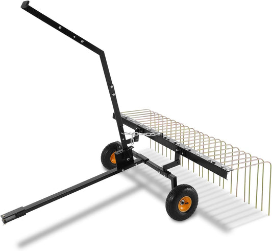 VEVOR 60-inch Tow Behind Dethatcher for Efficient Lawn Care