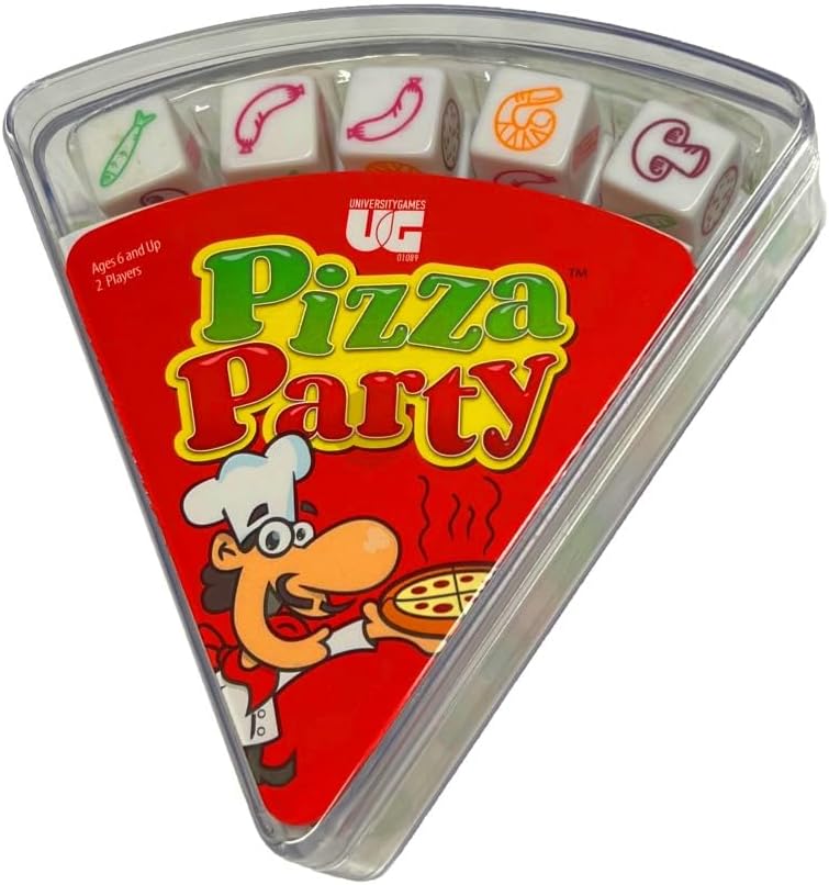 Pizza Party Dice Game for Kids 6+, Family Fun!