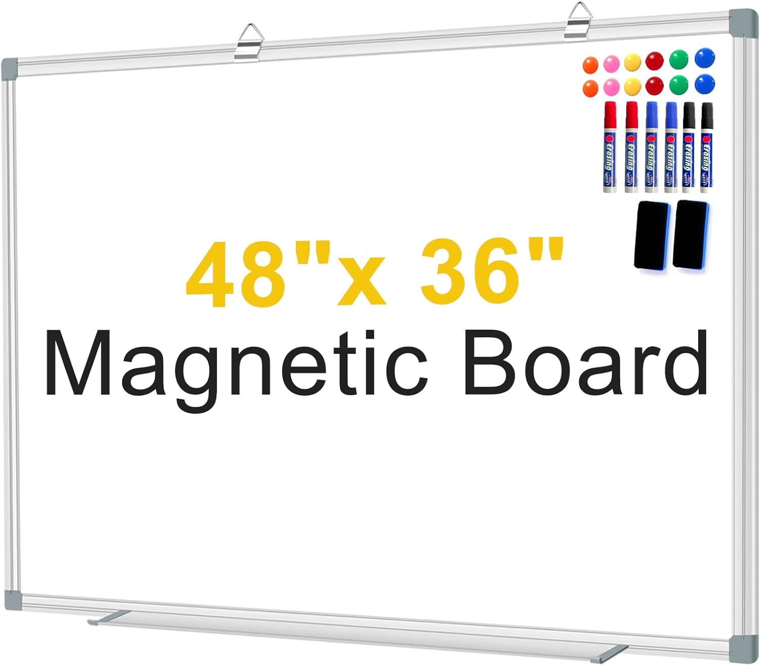 Magnetic Dry Erase White Board 48in X 36in for Home Office