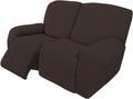 Recliner Loveseat 6-Piece Stretch Slipcover - Soft Jacquard Fit
