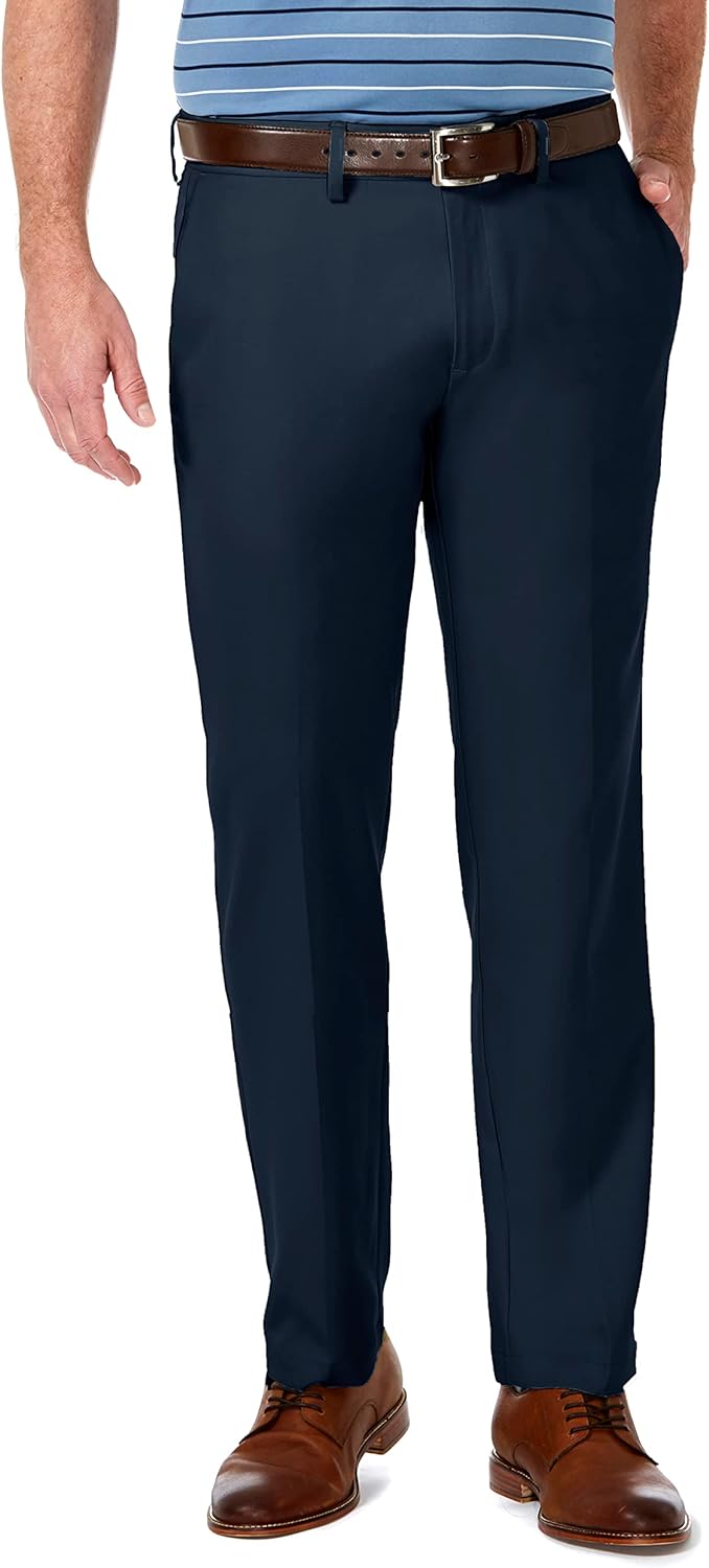 Haggar Men's Cool 18 Pro Straight Fit Casual Pant for Comfort
