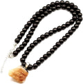 Natural Raw Tourmaline Pendant Black Onyx 8mm Beaded (Style 5SWZ)
