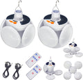 Portable Solar Lanterns 5 Mode 45LEDs - Remote Control, USB Rechargeable - Outdoor Adventure Essential