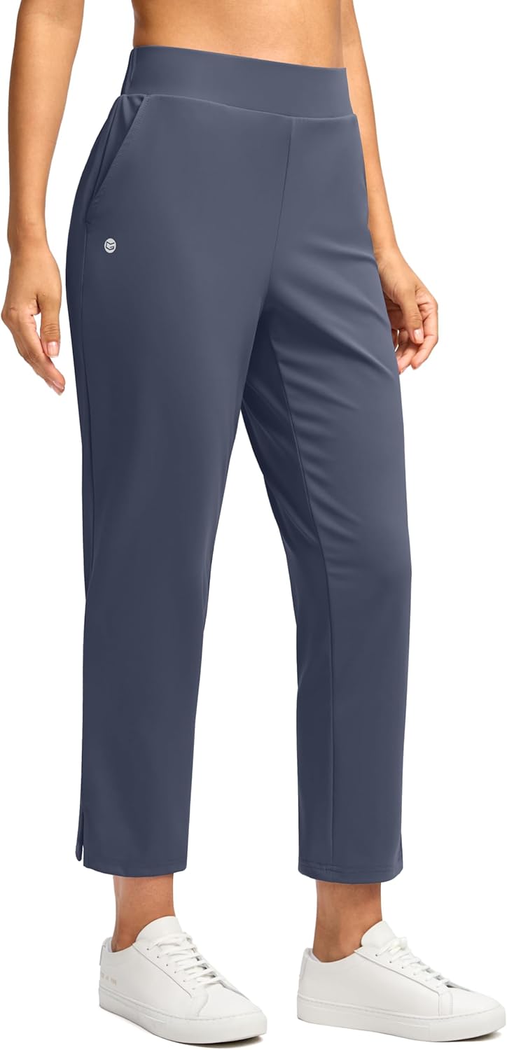 G Gradual Women's 7/8 Golf Pants with Inner Drawstring and Pockets