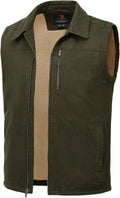 Men's Winter Vest Casual Sherpa Fleece Full Zip Lightweight