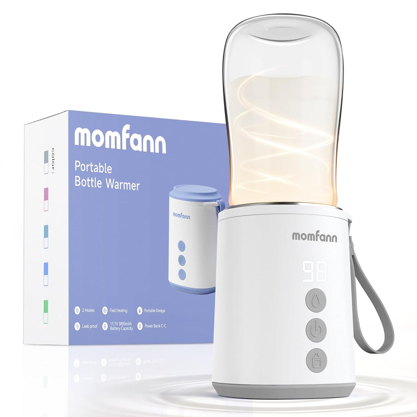 Portable Bottle Warmer for Breastmilk On The Go, Leak-Proof