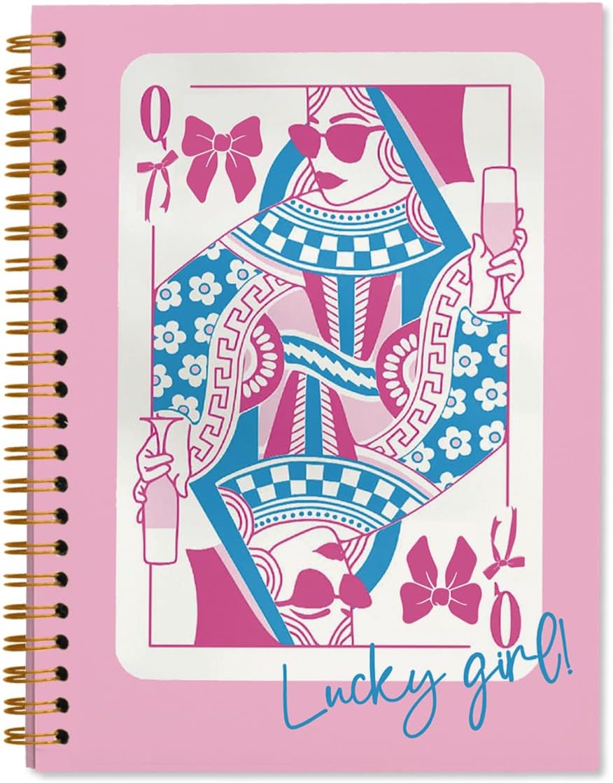Pink Queen of Hearts Poker Notebook - Stylish & Functional!