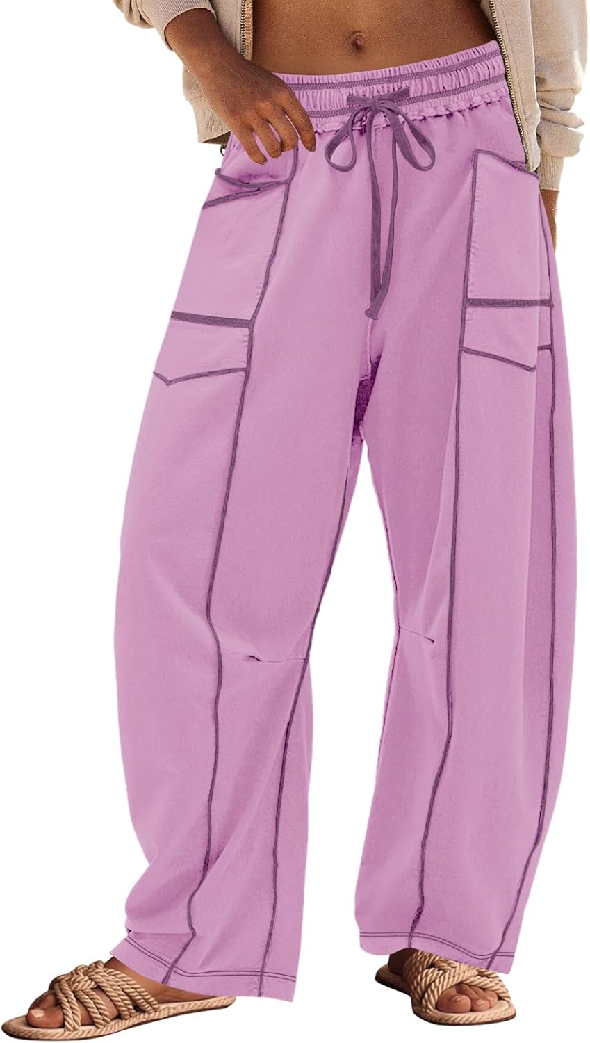 Panadila Womens Barrel Pants for Casual Summer Lounge Wear