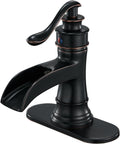 Waterfall Bathroom Faucet Oil Rubbed Bronze Single-Handle Faucet