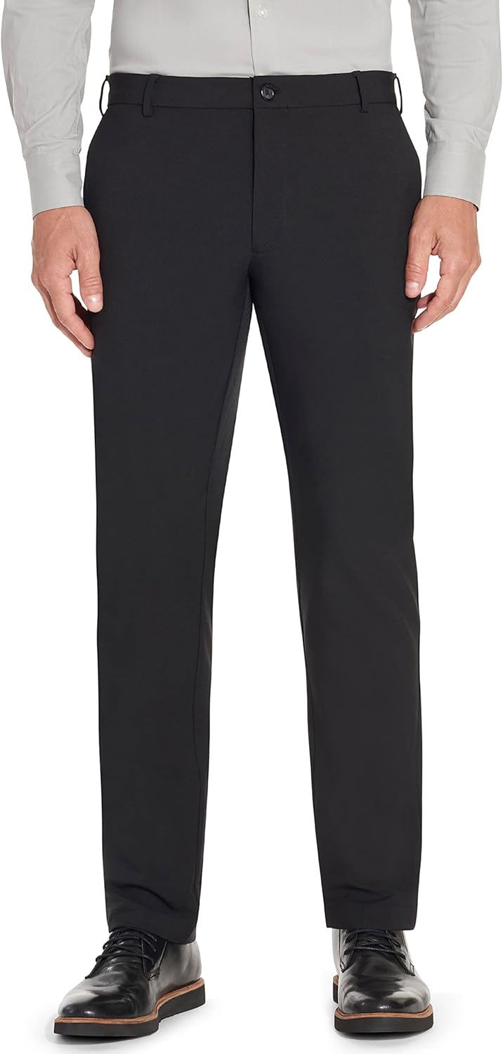 Van Heusen Men's Slim Fit Flex Flat Front Pant for Comfort
