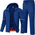 Men's Fleece Track Sweat Suit 2 Piece Hooded Tracksuit - Warm Winter