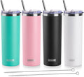 koodee 20 oz Skinny Tumblers (4 Pack) Stainless Steel Insulated - Slim