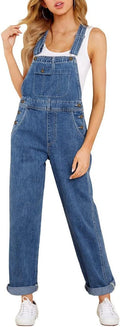 Vetinee Womens Overalls Denim Stretch Straight Leg Jean Jumpsuits