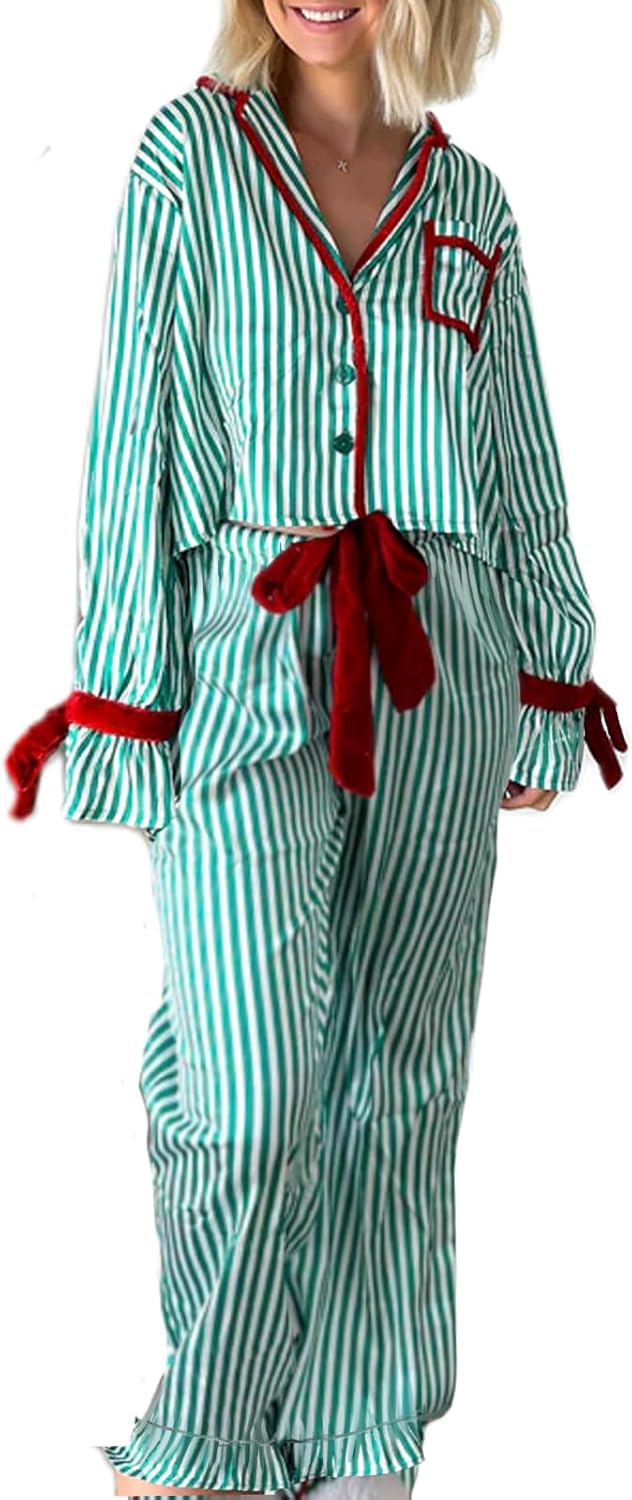Sastianaen Women Christmas Pajamas Pant Set for Cozy Holidays