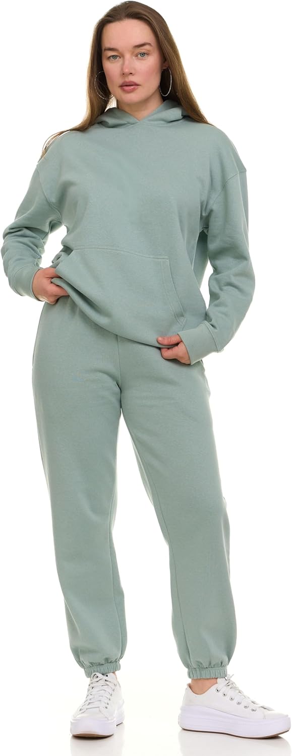 Cozy Sweat Set for Women: Fleece Matching 2 Piece Outfit