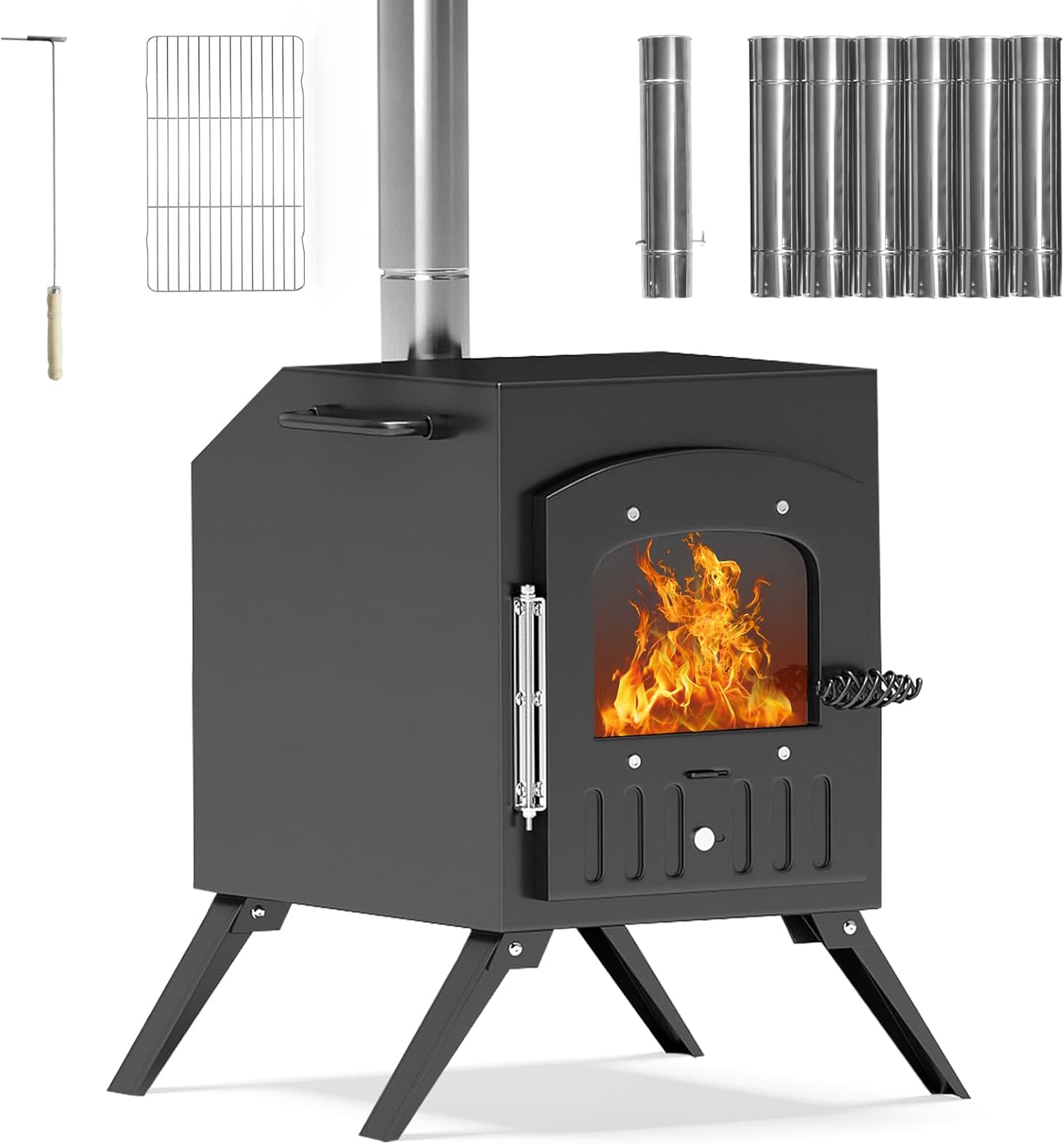 Portable Wood Stove for Outdoor Cooking